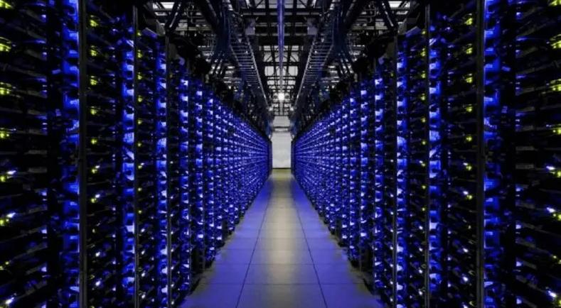 A modern Bitcoin miner working on a mining rig