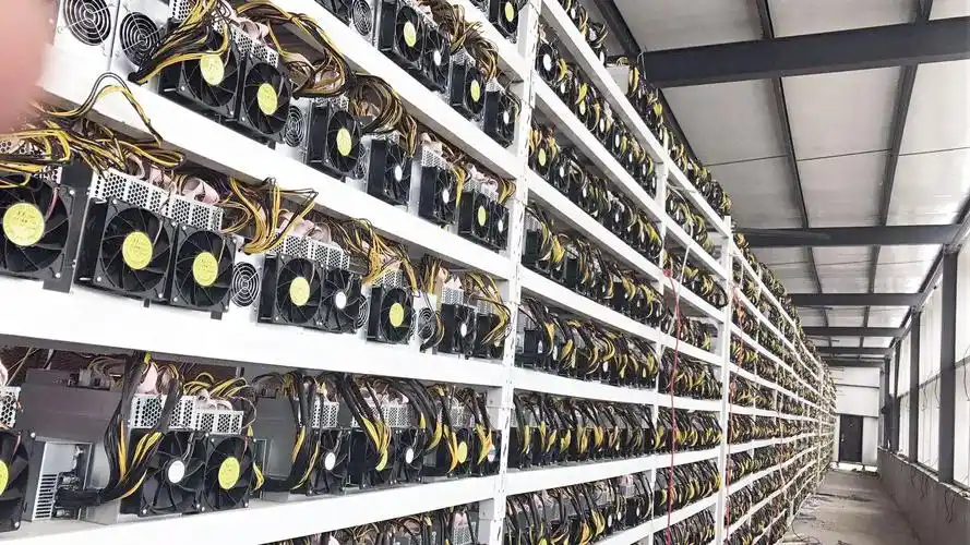 Interior of a mining farm